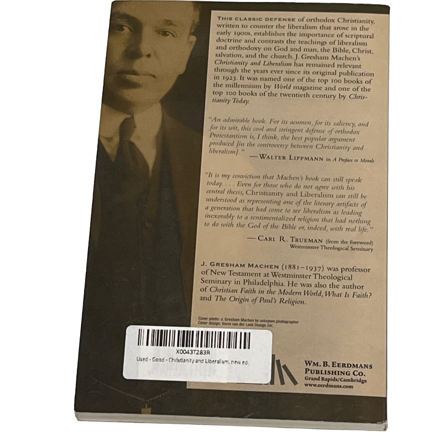 CHRISTIANITY AND LIBERALISM BY J. GRESHAM MACHEN (2009, - Hardcover *Excellent*