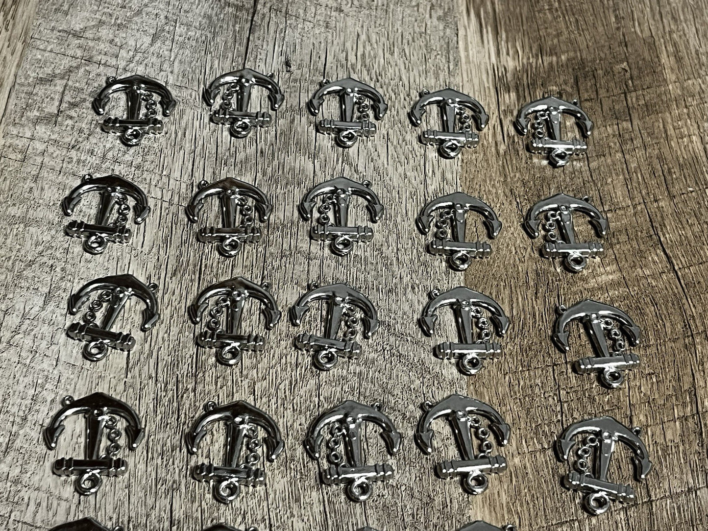 Silver Anchor Charms Lot of 49 Pc , 27x24mm - US Seller
