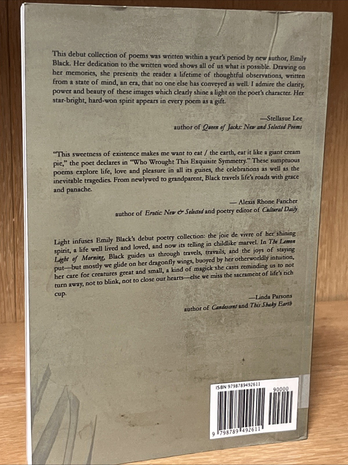 The Lemon Light of Morning Poem Emily Black SIGNED COPY