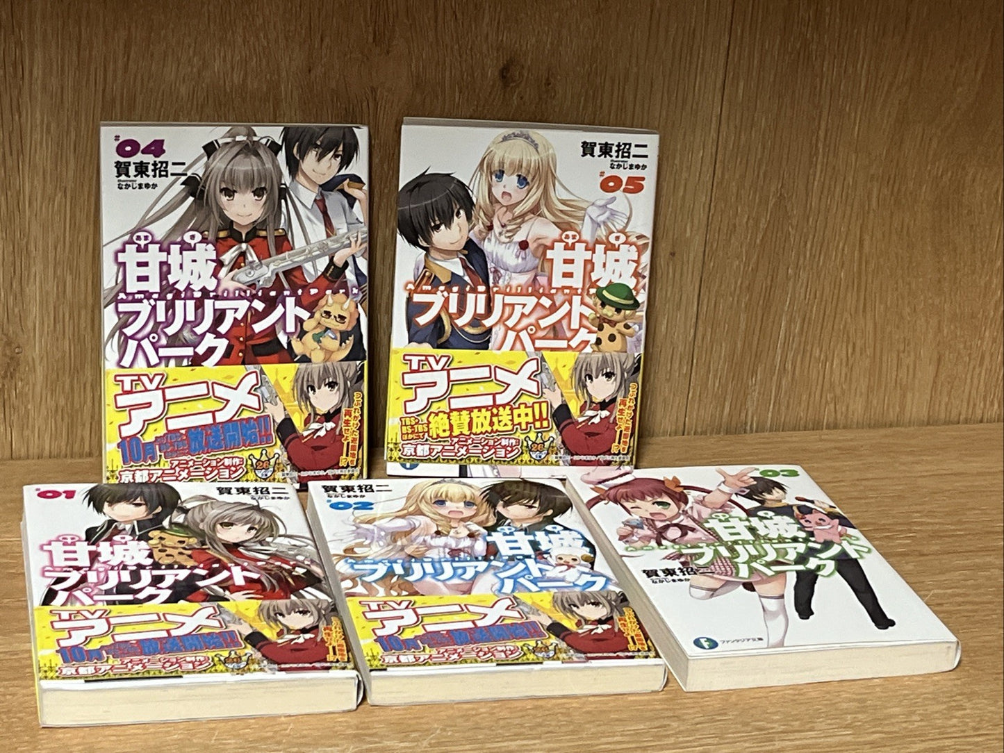 Amagi Brilliant Park Bunko Volumes 1-5 Set (Fujimi Fantasia Bunko) Shoji Gatoh