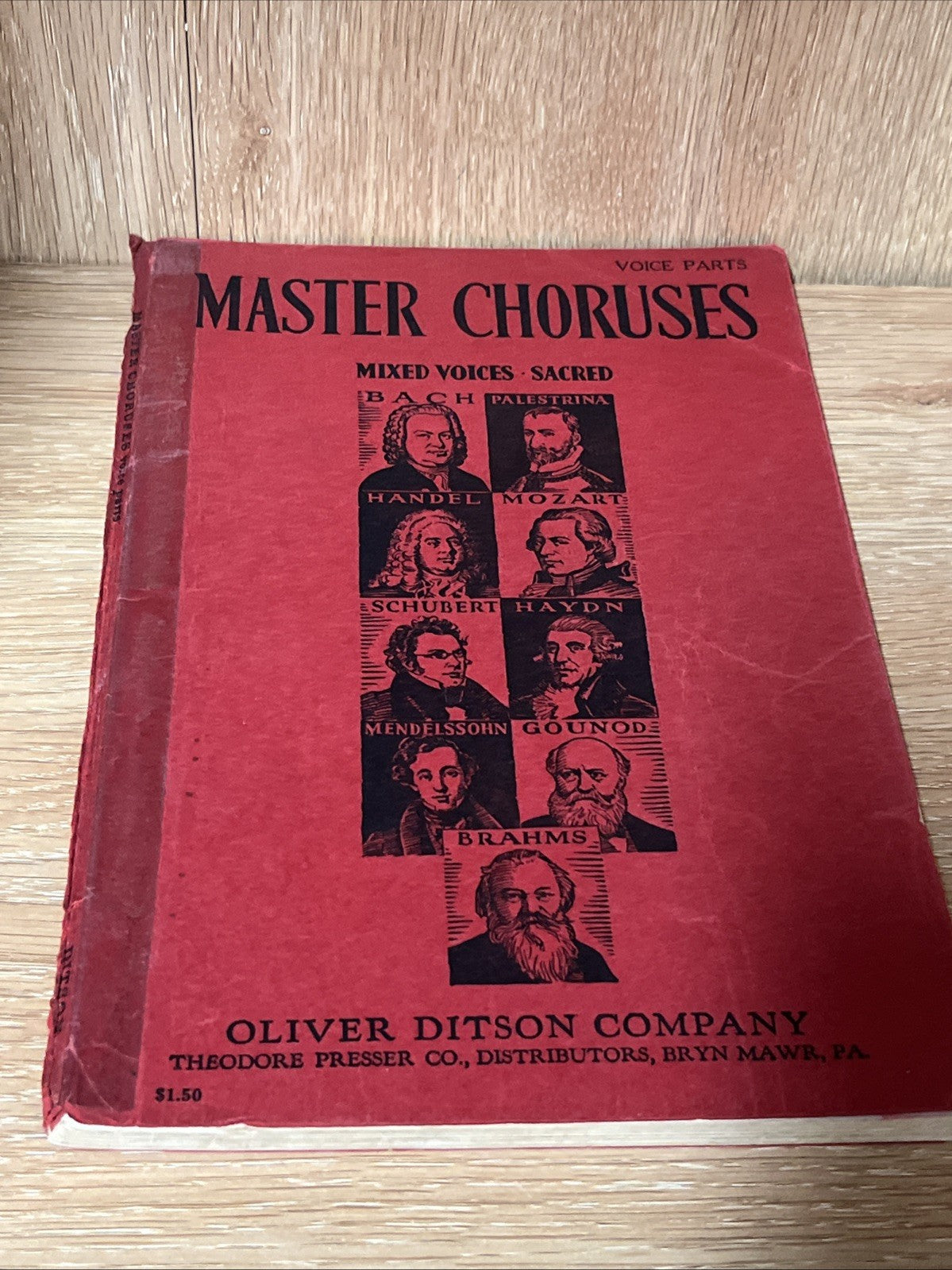 Master Choruses - Voice Parts - Mixed Voices Sacred - 1933 Sheet Music
