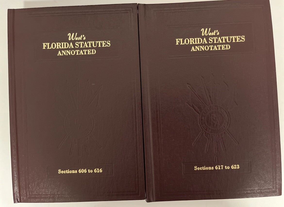 Vintage West Publishing Florida Statutes Annotated 10 Vol Set Random