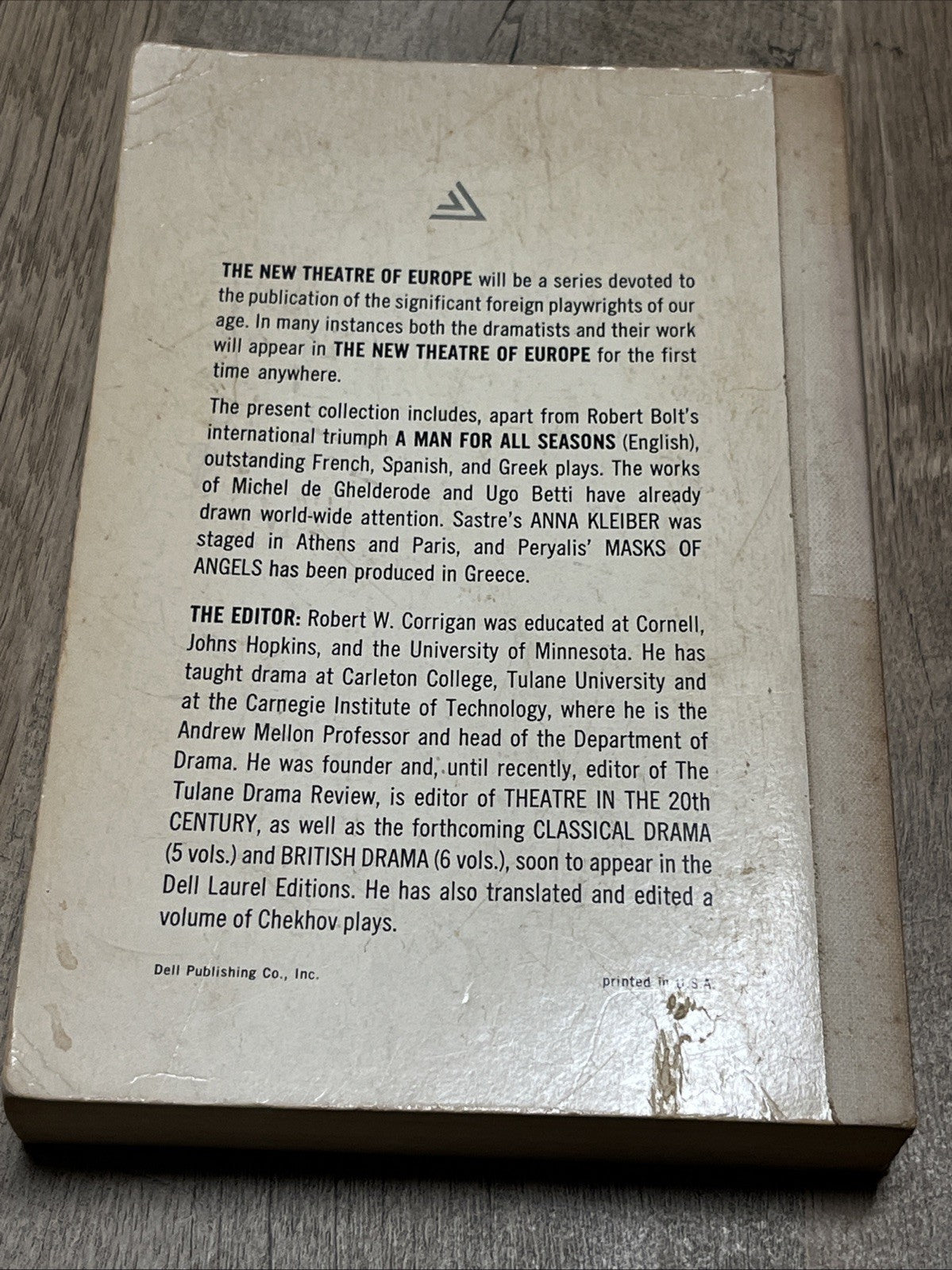 The New Theater of Europe An Anthology Edited Robert W Corrigan 1962