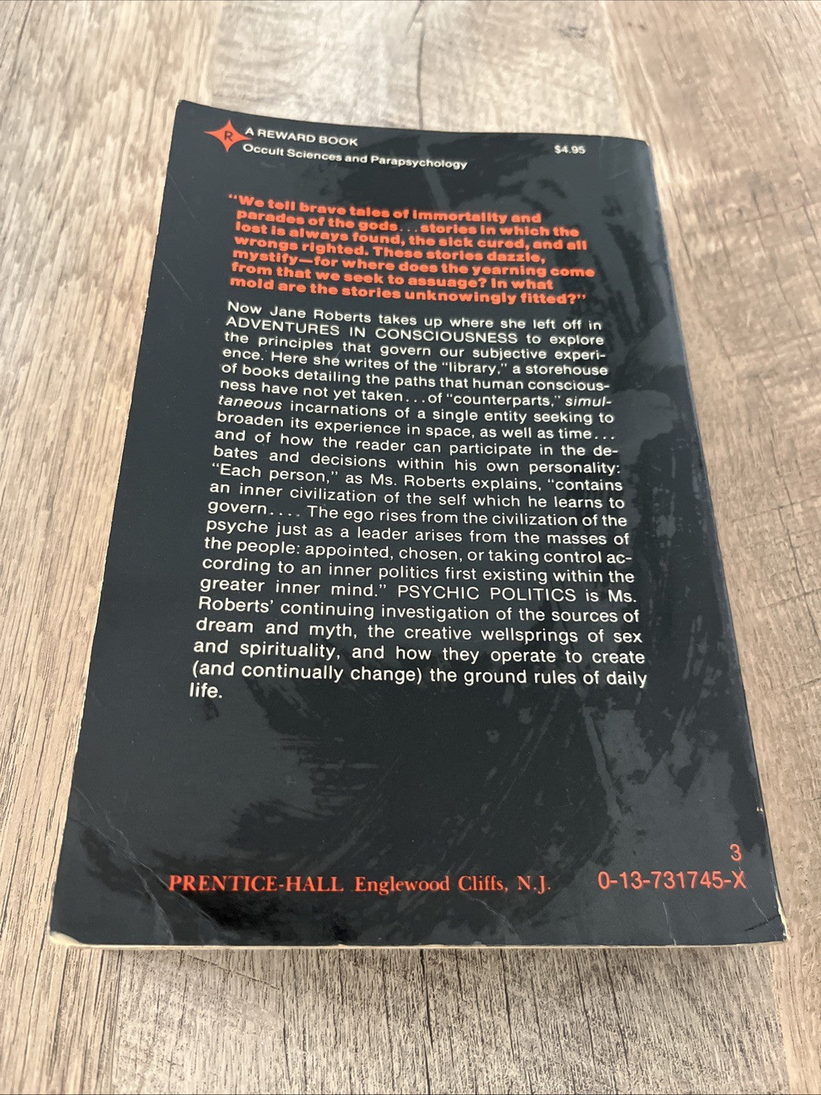 PSYCHIC POLITICS: AN ASPECT PSYCHOLOGY BOOK 1st Edition By Jane Roberts 1976