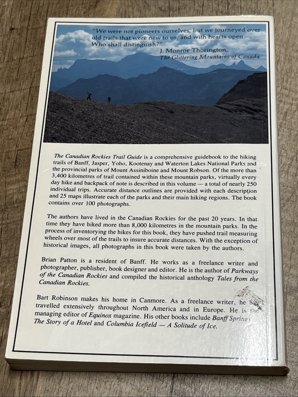 The Canadian Rockies Trail Guide 1986 : A Hiker’s Guide To Banff, Jasper, Yoho