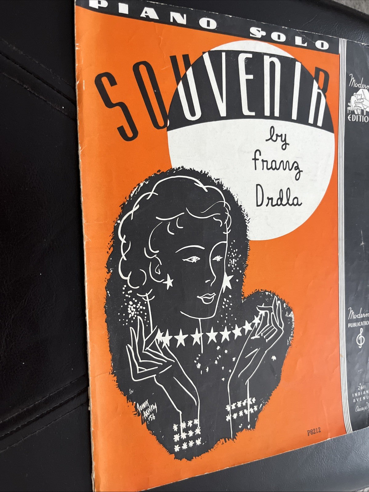 Piano Solo Souvenia by Franz Drdla Music Sheet Arranged By Boguslawski 1936