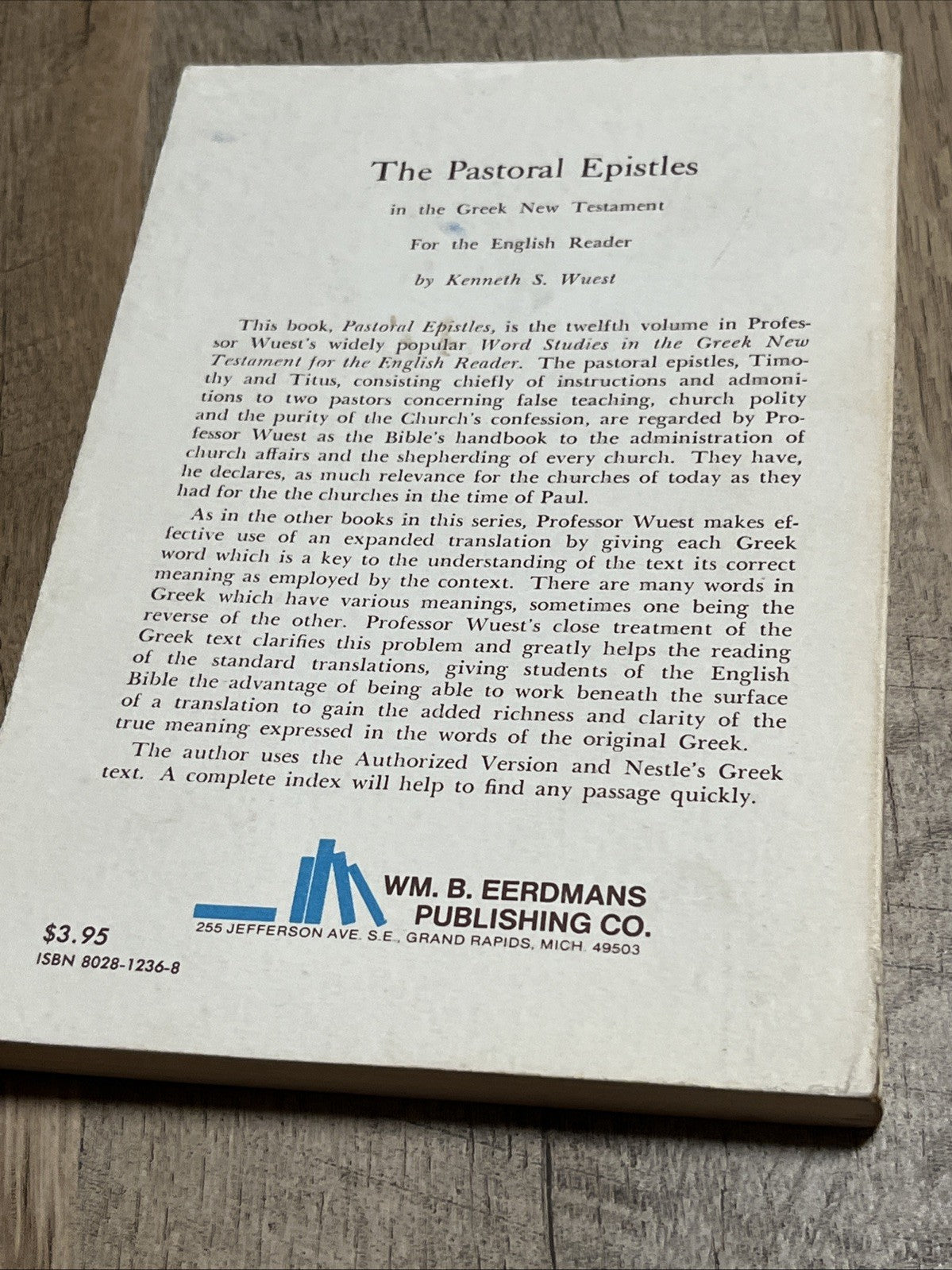 The Pastoral Epistles In The Greek New Testament For The English Reader 11th Prt