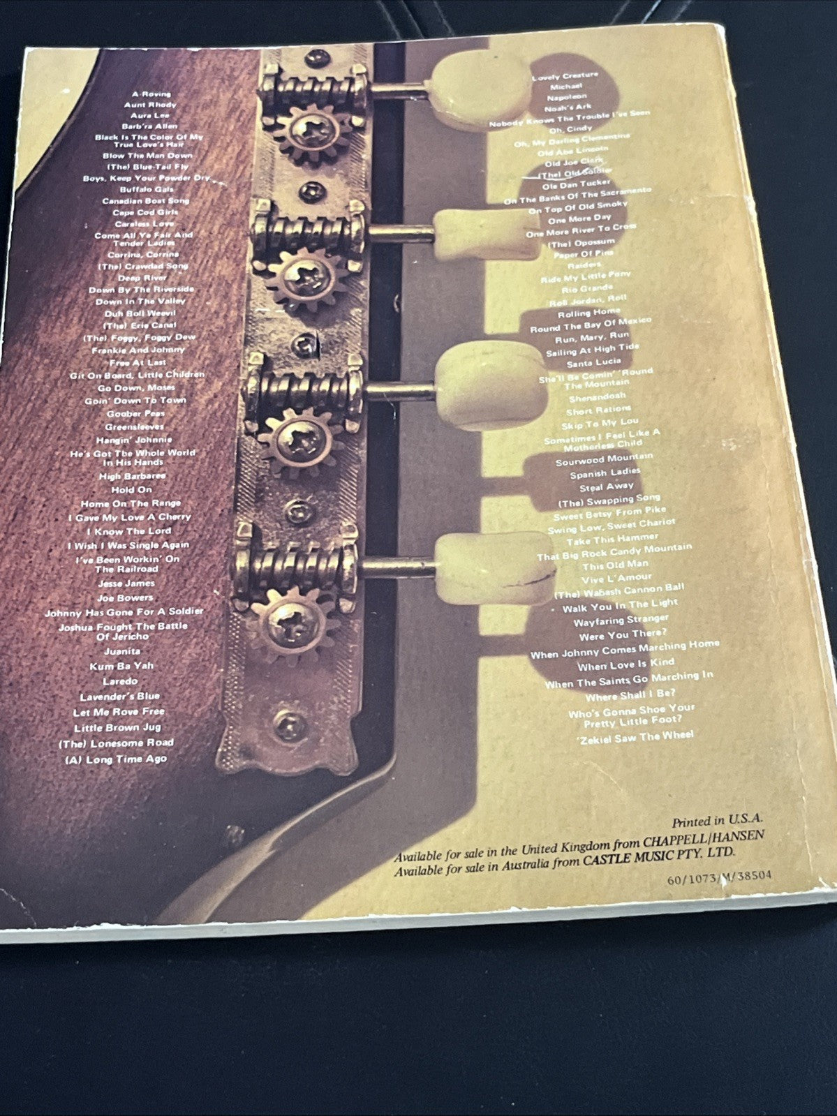 Hansen's 100 Best Easy-to-Play Folk Songs for Guitar" songbook 1st Edition 1973