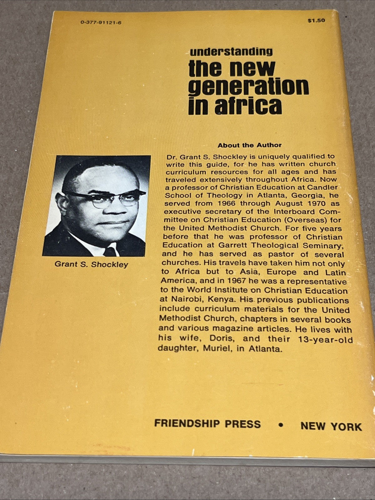 Understanding The New Generation In Africa 1st Edition 1971 Grant A. Shockley