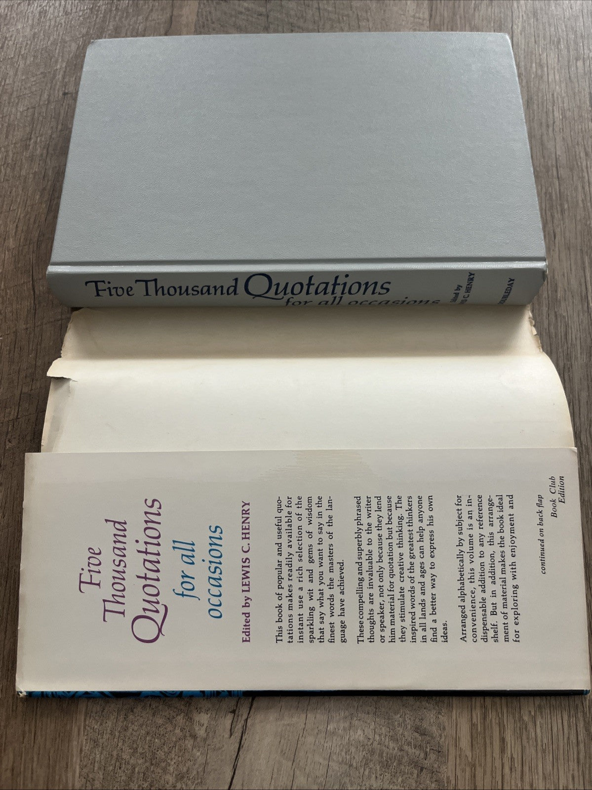 Five Thousand Quotations by Lewis C Henry 1945 Hardcover BCE