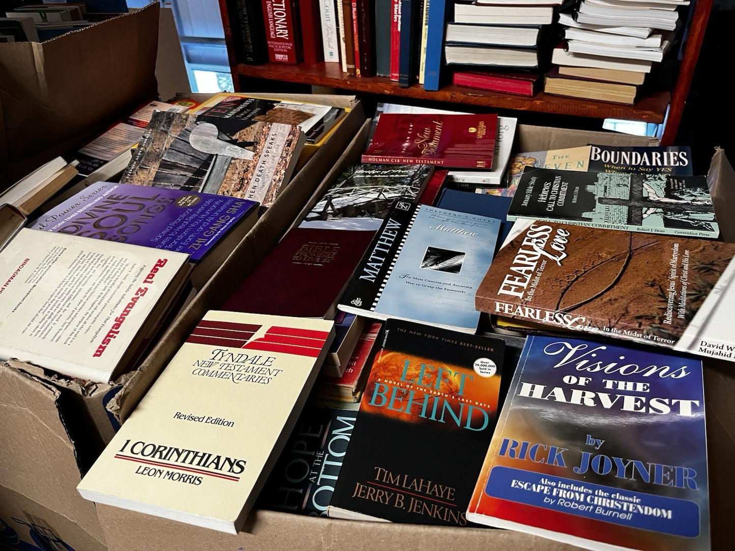 5 Lb Christian Book Collection, Religious Bookshelf Lot, Faith-Based Library