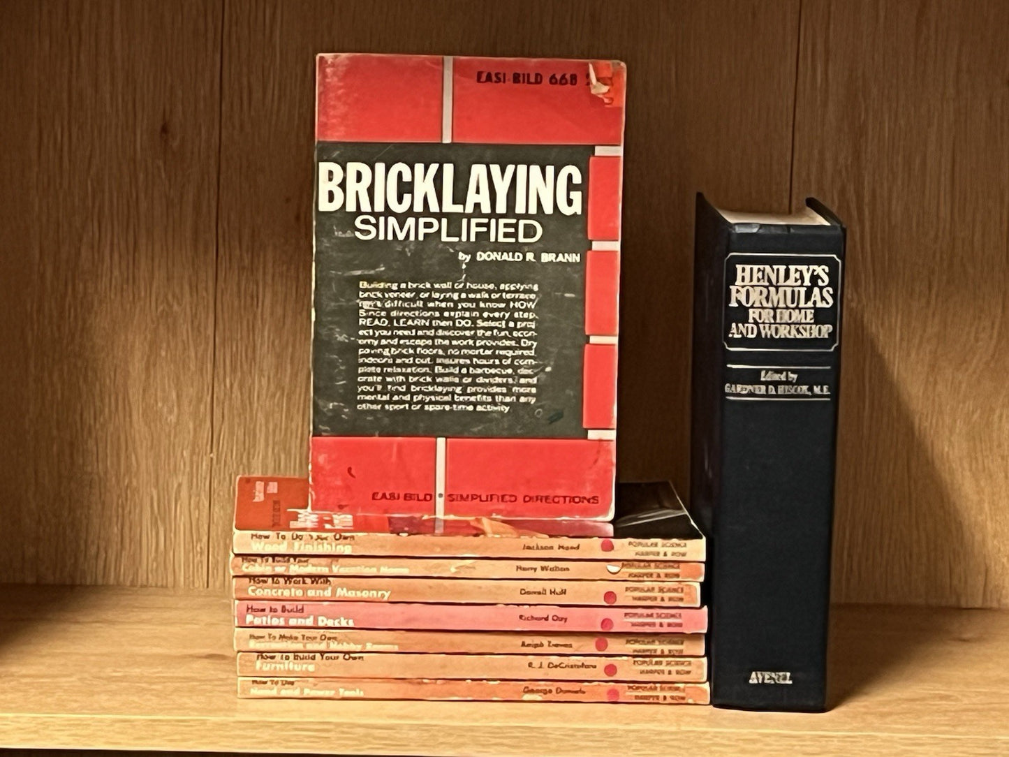 Lot of 9 Popular Science Skill Books & Bricklaying Simplified/Formulas For Homes
