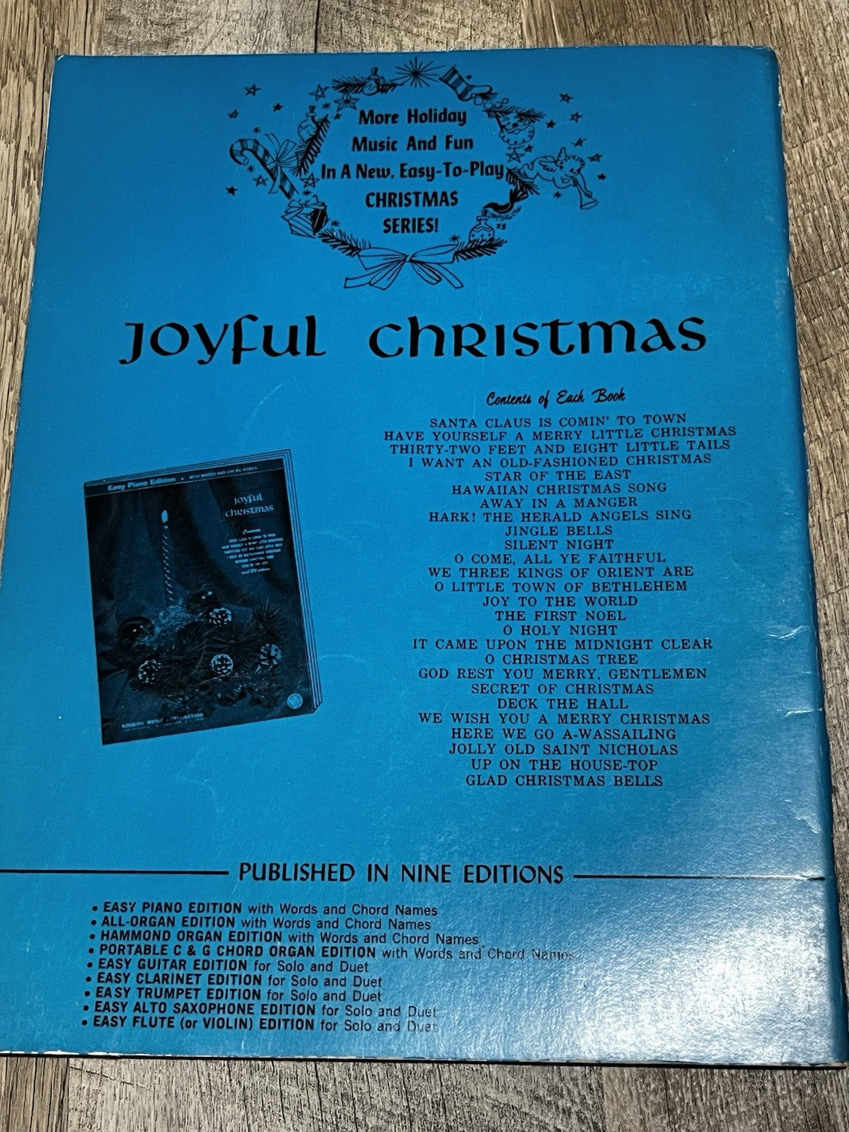 JOYFUL CHRISTMAS All-Organ Ed Songbook Sheet Music 1964 Holiday Carols Songs