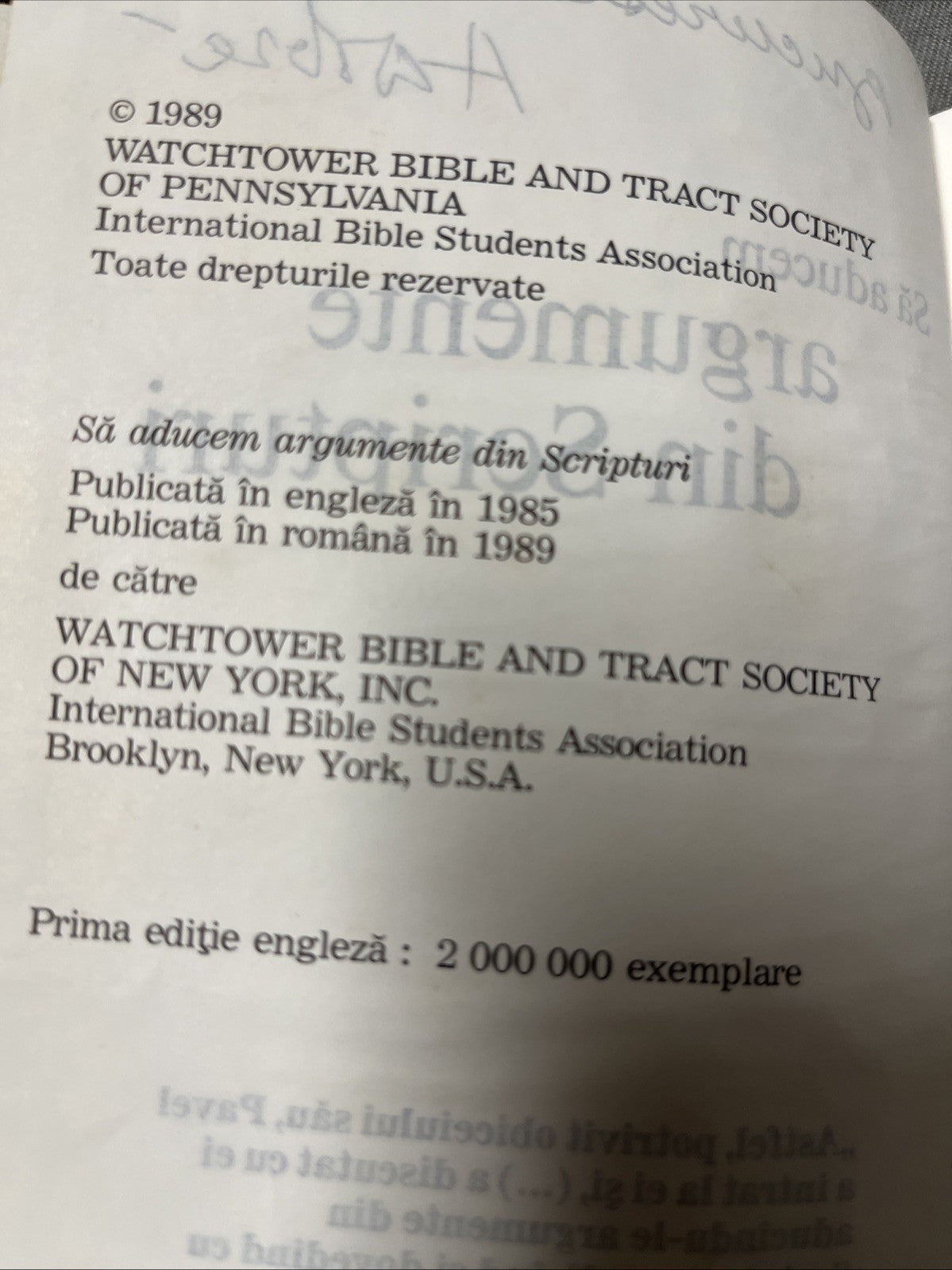 Sa aducem argumente din Scripturi