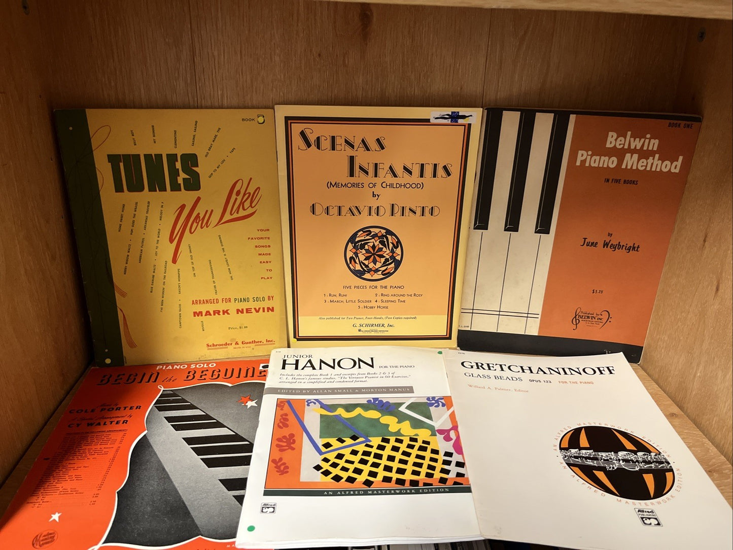 piano sheet music vintage Lot of 6 1940/1955/1964/1970/1980/1990