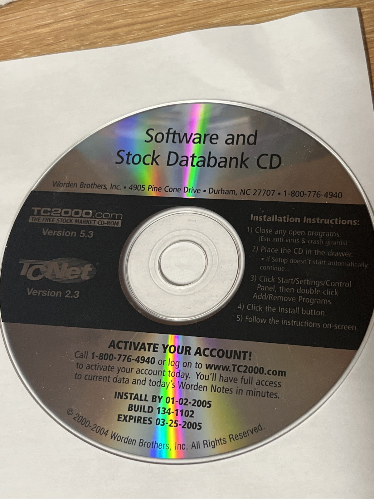 TC2000 Simple Tool For Finding, Organizing & Charting Winning Stocks On PC CD-rm