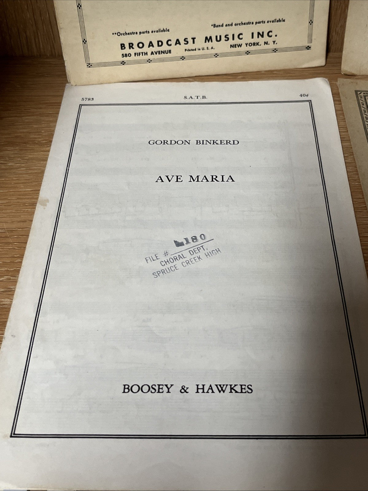 Lot Of 4 Choral Chorus Octavo Series Sheet Music,Ave Maria SATB 1927/1929/44-63