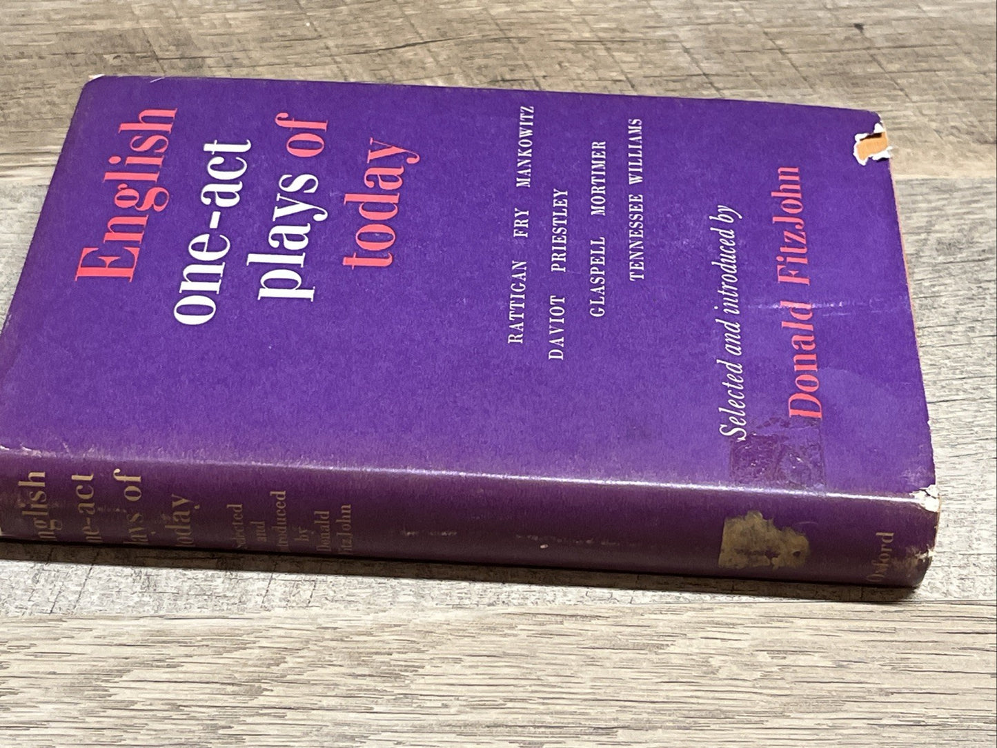English One-Act Plays of Today 1st Edition Donald Fitzjohn - 1962