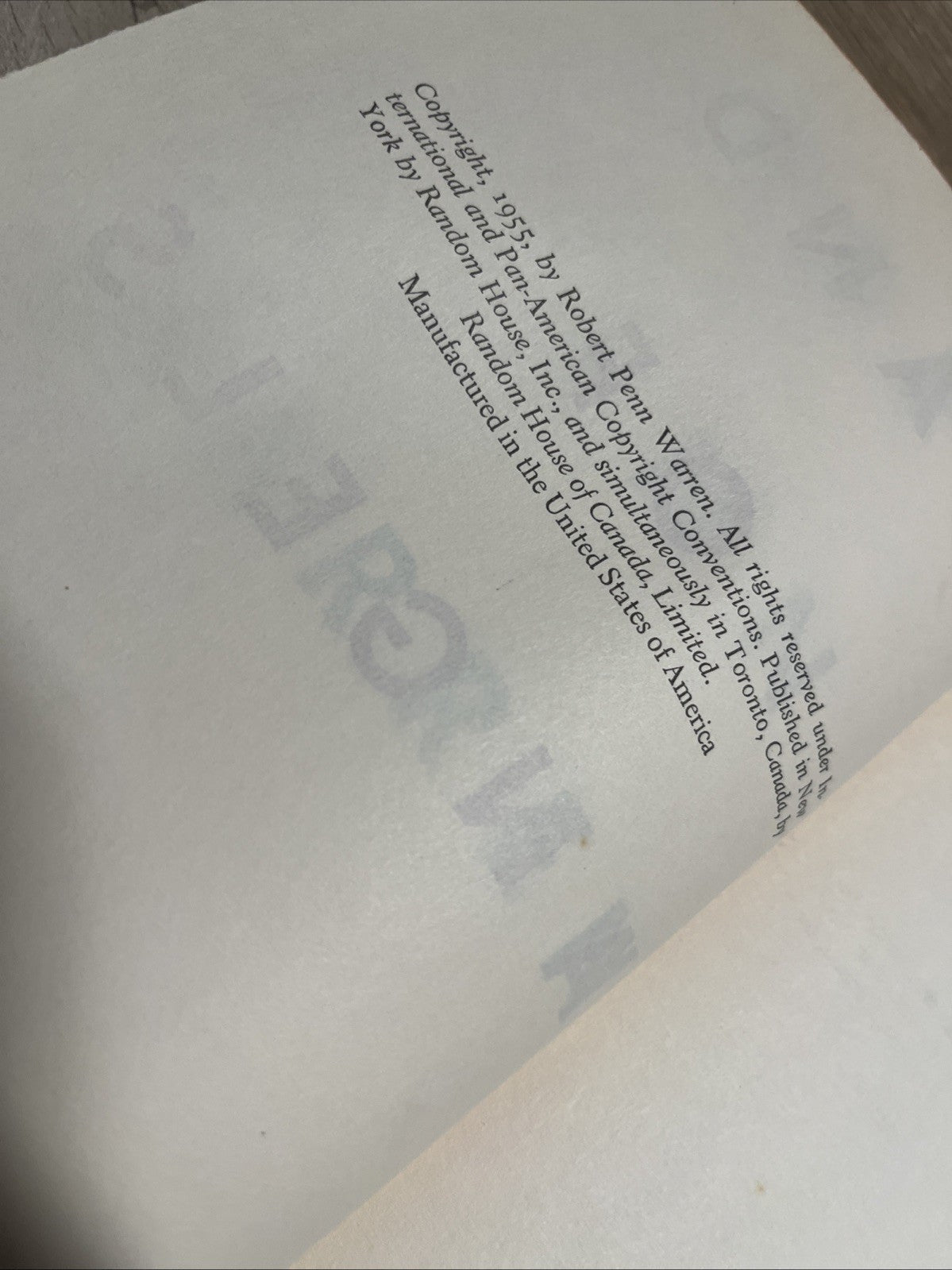 Robert Penn Warren Band of Angels 1st Edition 1955