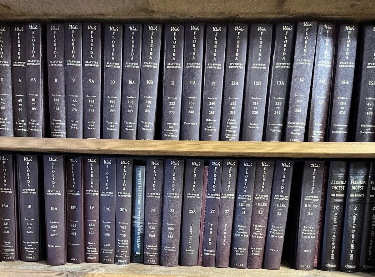 40 Lot Brown Office Decorating Law books; Wests Florida Statutes Annotated
