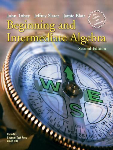 Beginning And Intermediate Algebra - with CDROM John Tobey, Jeffery Slater..