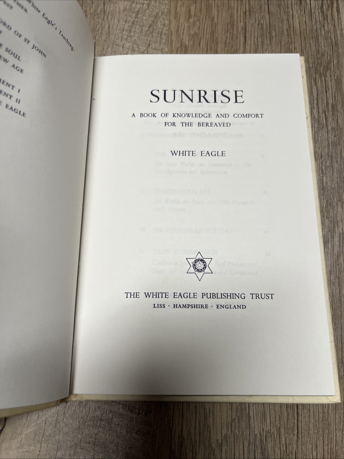 White Eagle Teachings Book 5 Pc The Way Of The Sun,Morning Light, Sunrise