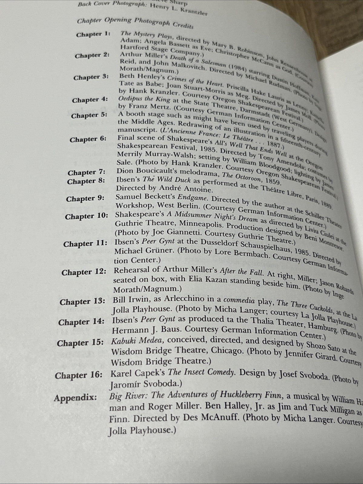 The essential theatre 4th Edition by Oscar G. Brockett 1988