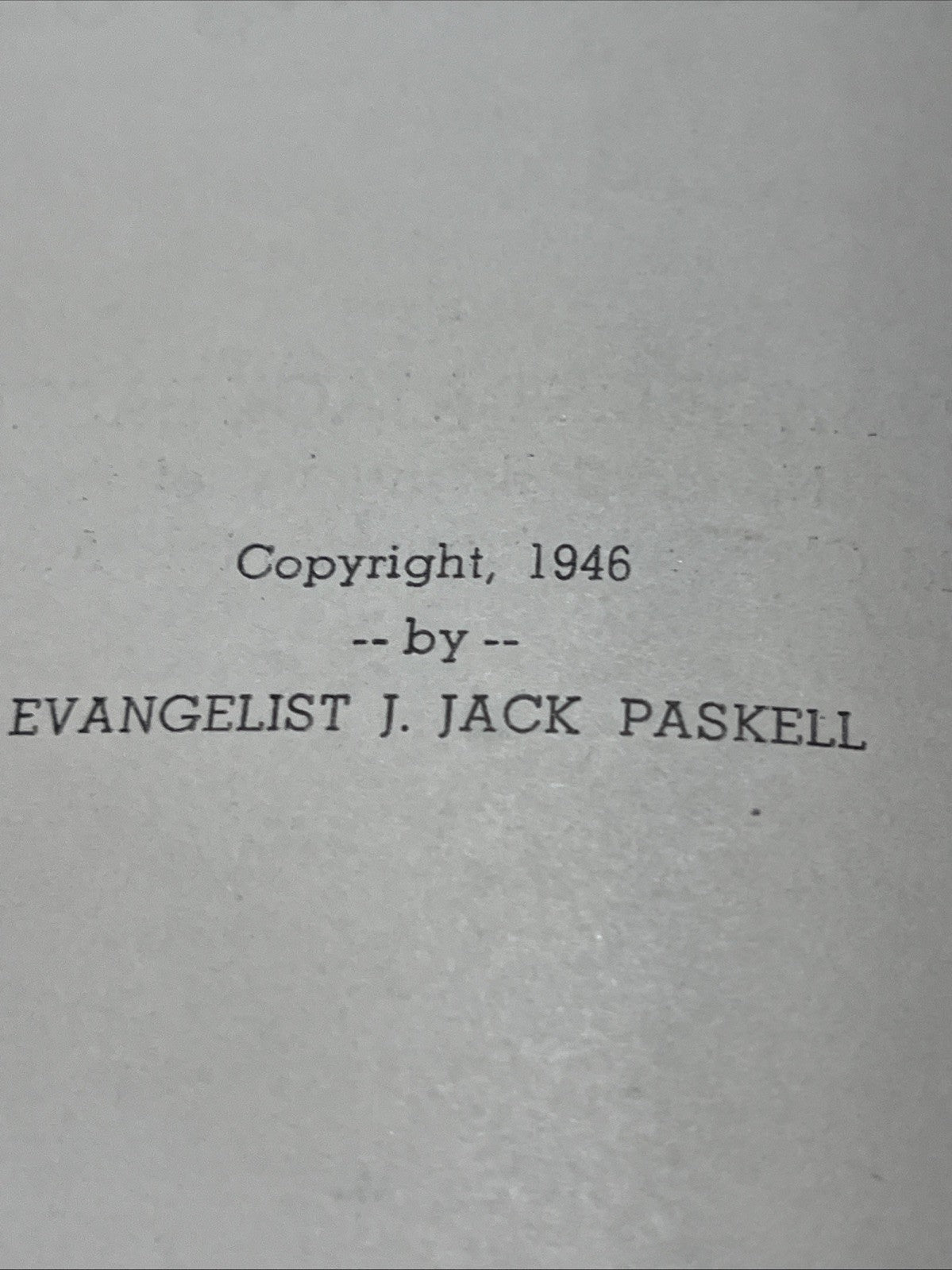 From Prison Bars To Shining Stars By Jack Paskell Prison Preacher 1946