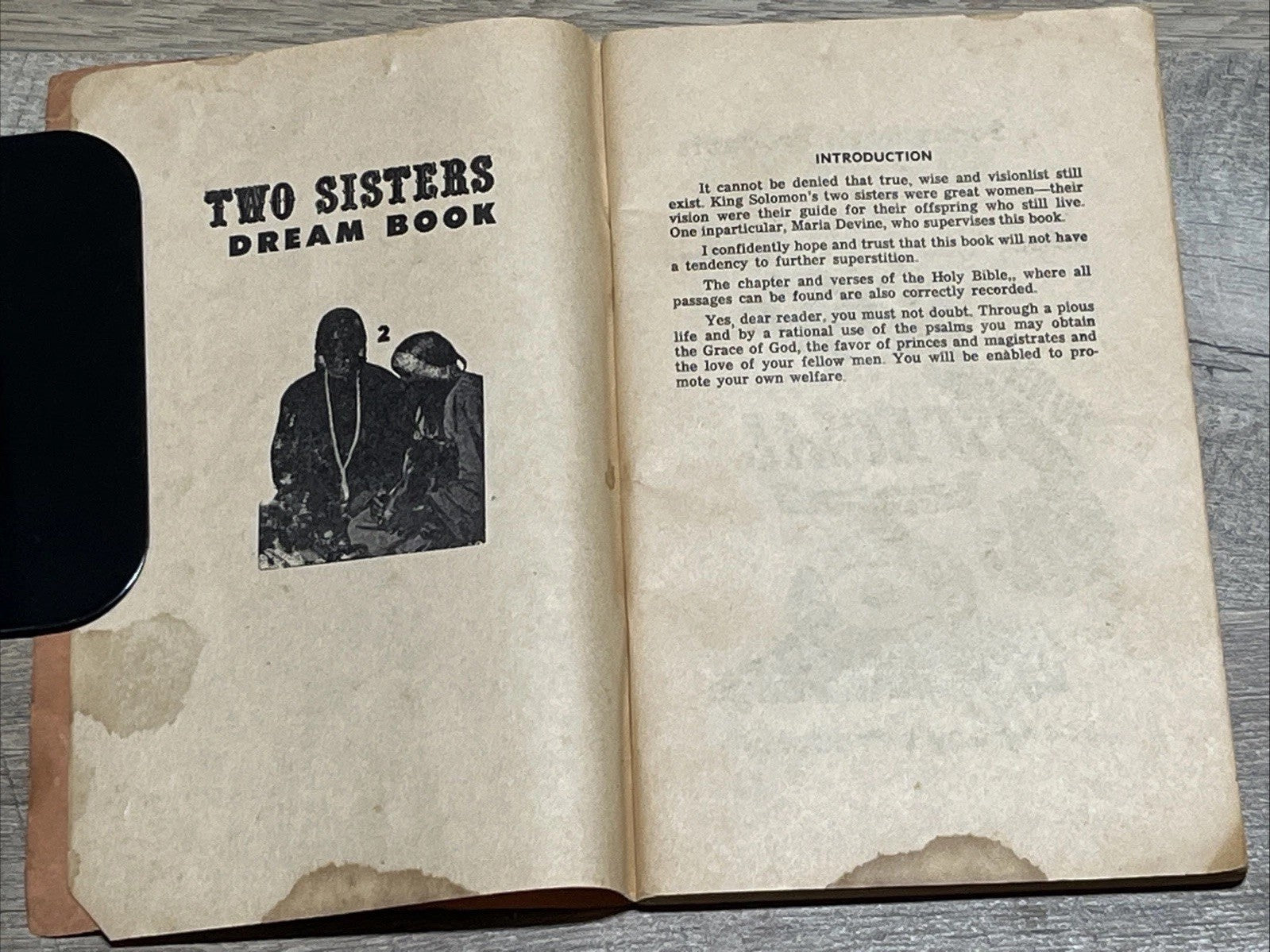 KING SOLOMON'S TWO SISTERS DREAM BOOK HOROSCOPE By Sister Maria 1960 RARE