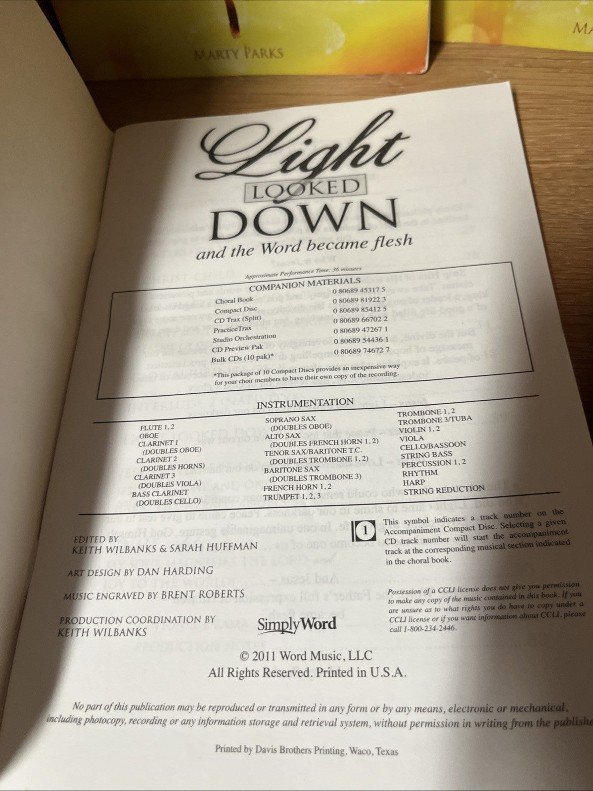 Lot of 7 Light Looked Down.. And The Word Became Flesh Parks Marty Howe James