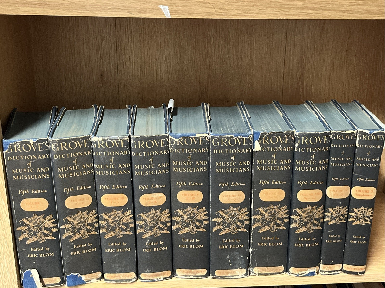 Grove Dictionary of Music and Musicians 5th Ed Complete Set Vol 1 - 10 (A — Z)