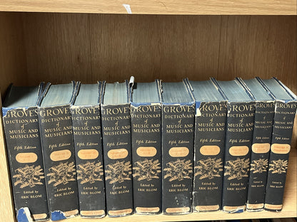Grove Dictionary of Music and Musicians 5th Ed Complete Set Vol 1 - 10 (A — Z)