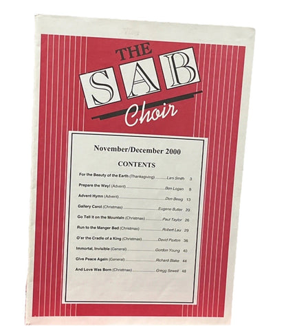 The SAB Choir, specifically the November/December 2000 issue