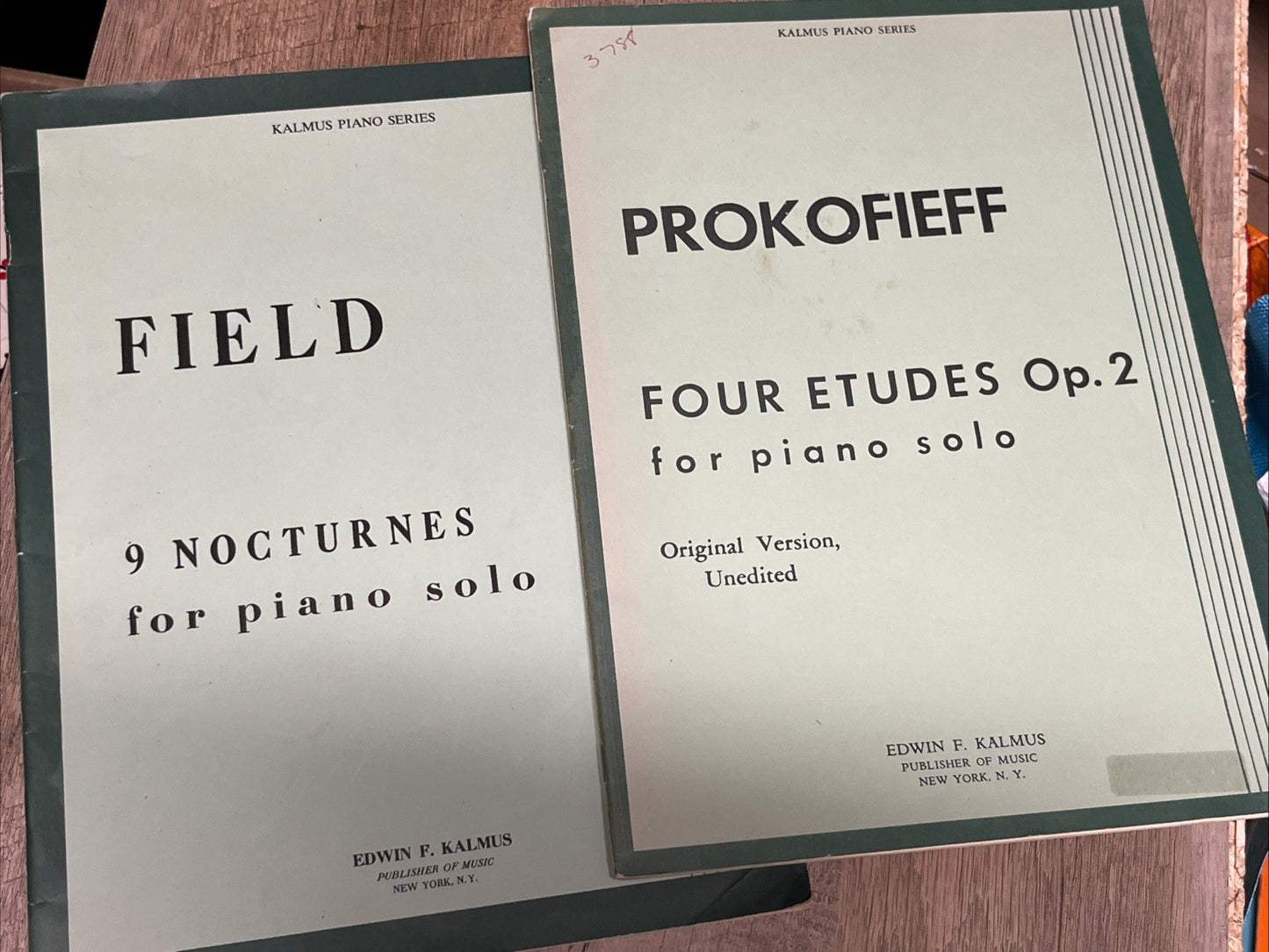 PROKOFIEFF / FIELD piano Sheet Music Edwin F KALMUS 2 Lot VT Music Books