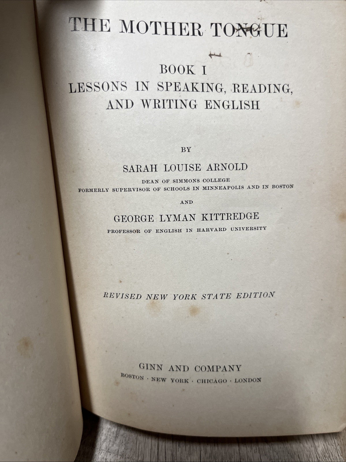 The Mother Tongue Book 2 ( 1910 ) New York State Edition by Arnold & Kittredge