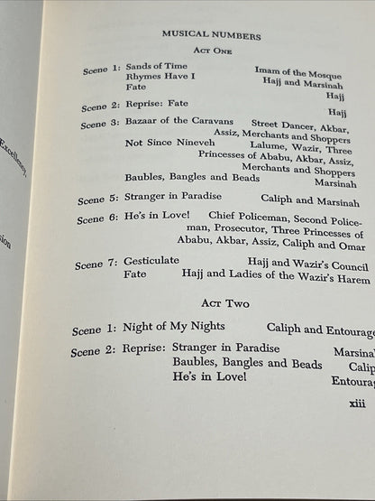 KISMET A MUSICAL ARABIAN NIGHTS BY CHARLES LEDERER And Luther Davis 1954