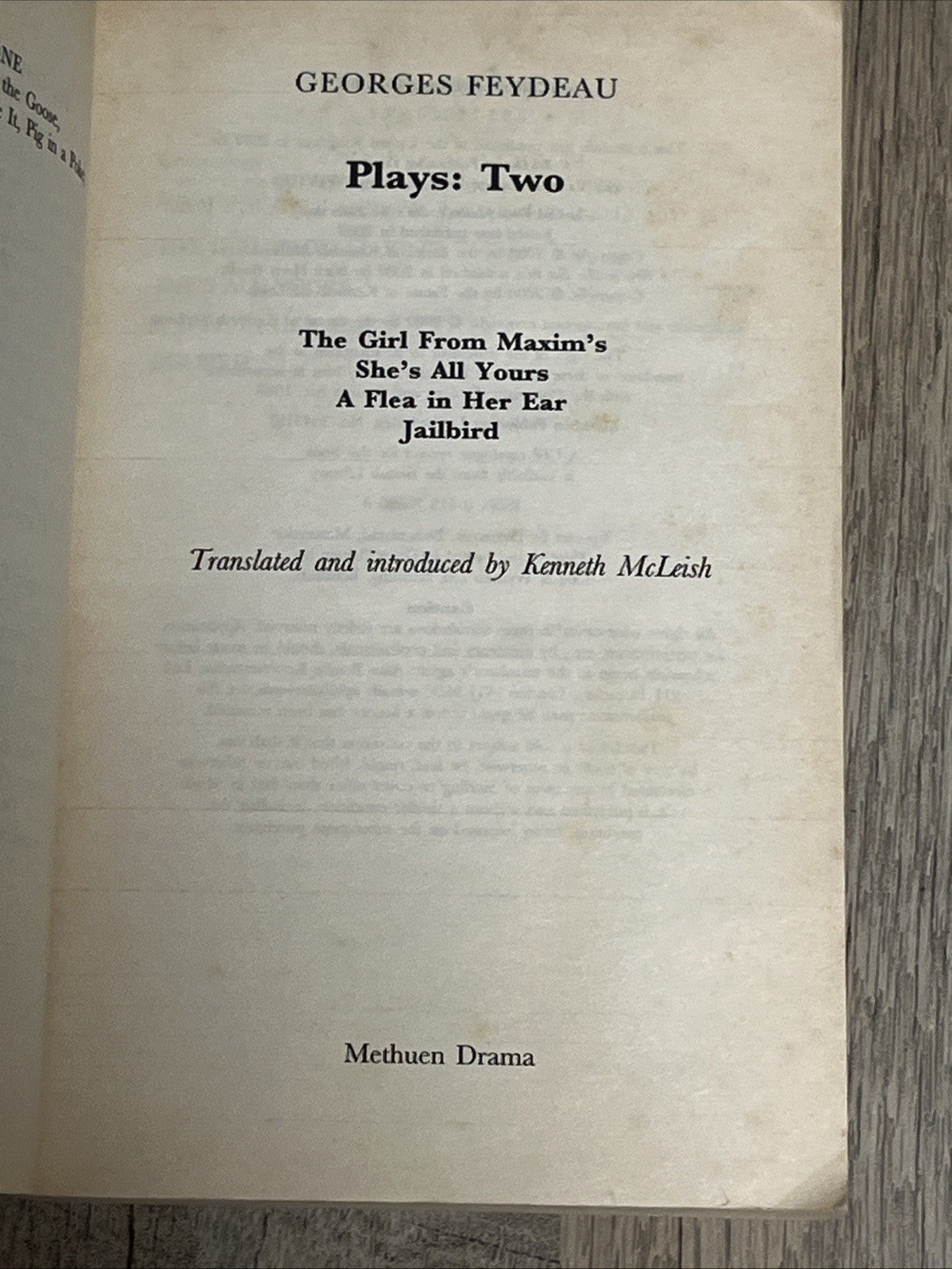 Feydeau Plays: Four One Act Plays & Plays: Two of Georges Feydeau Book Lot2