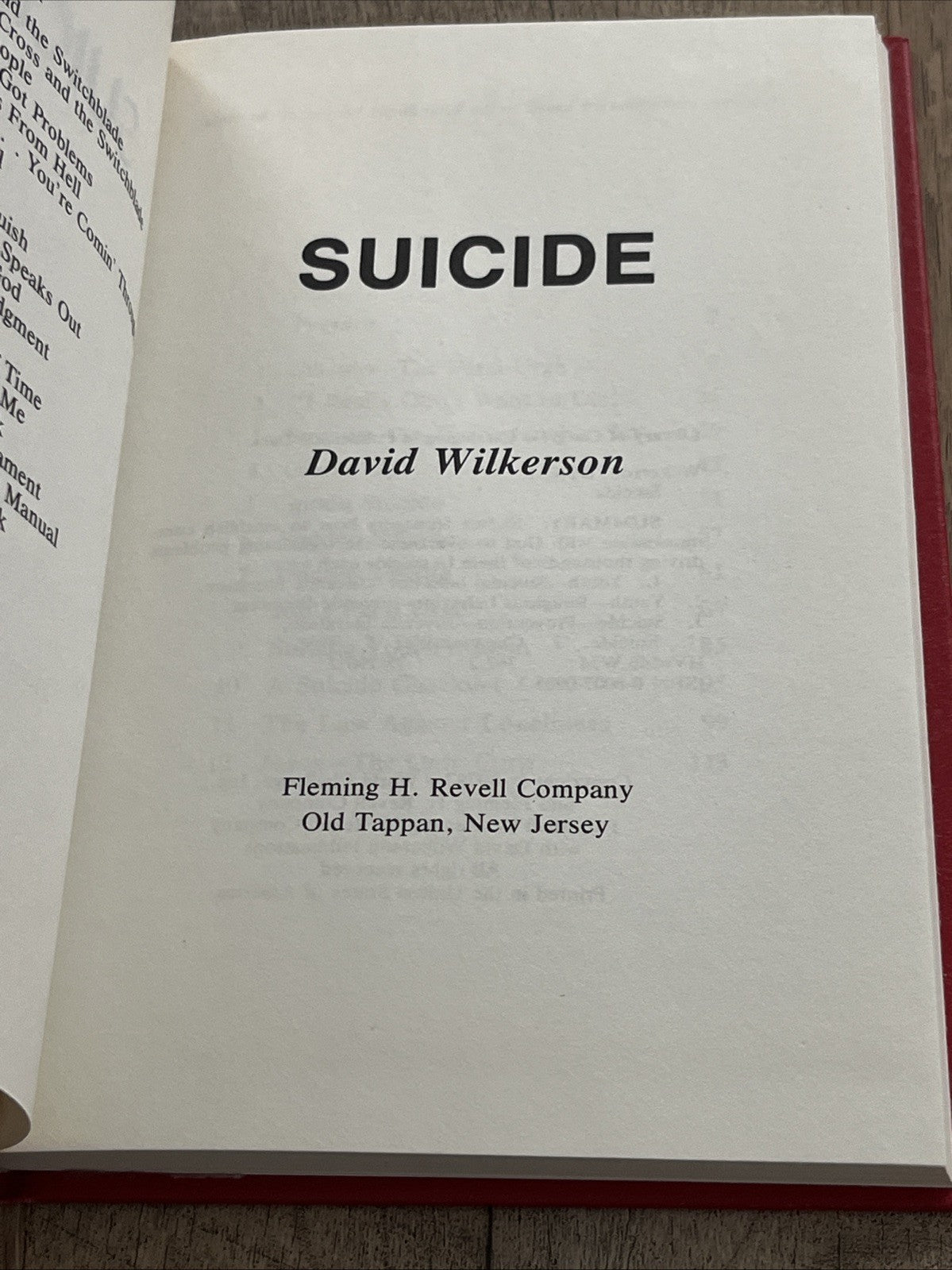 SUICIDE: A KILLER IS STALKING THE LAND 1st Edition David Wilkerson - Hardcover