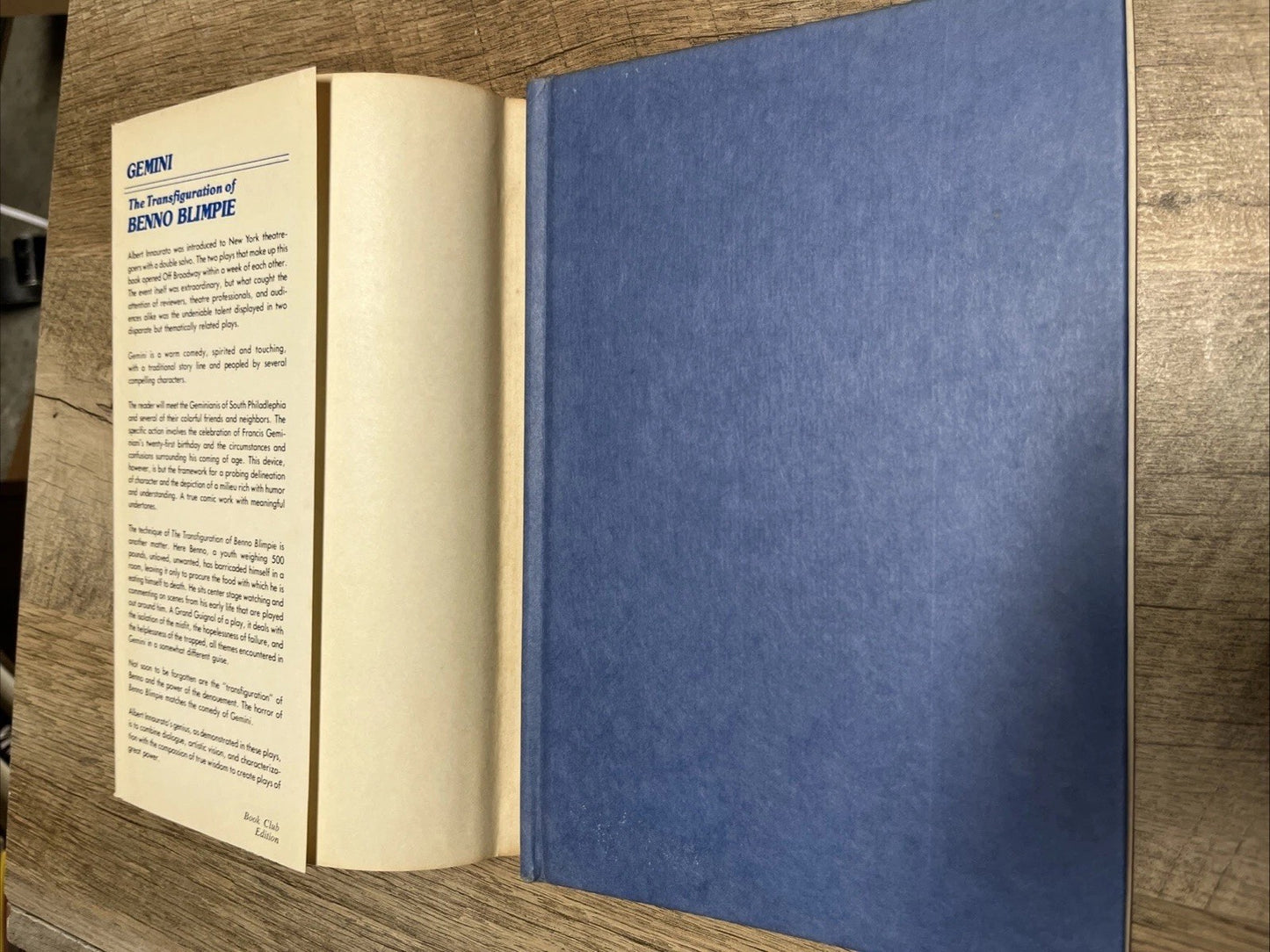 TWO PLAYS BY Albert Innaurato - GEMINI THE TRANSFIGURATION OF BENNO BLIMPIE 1978