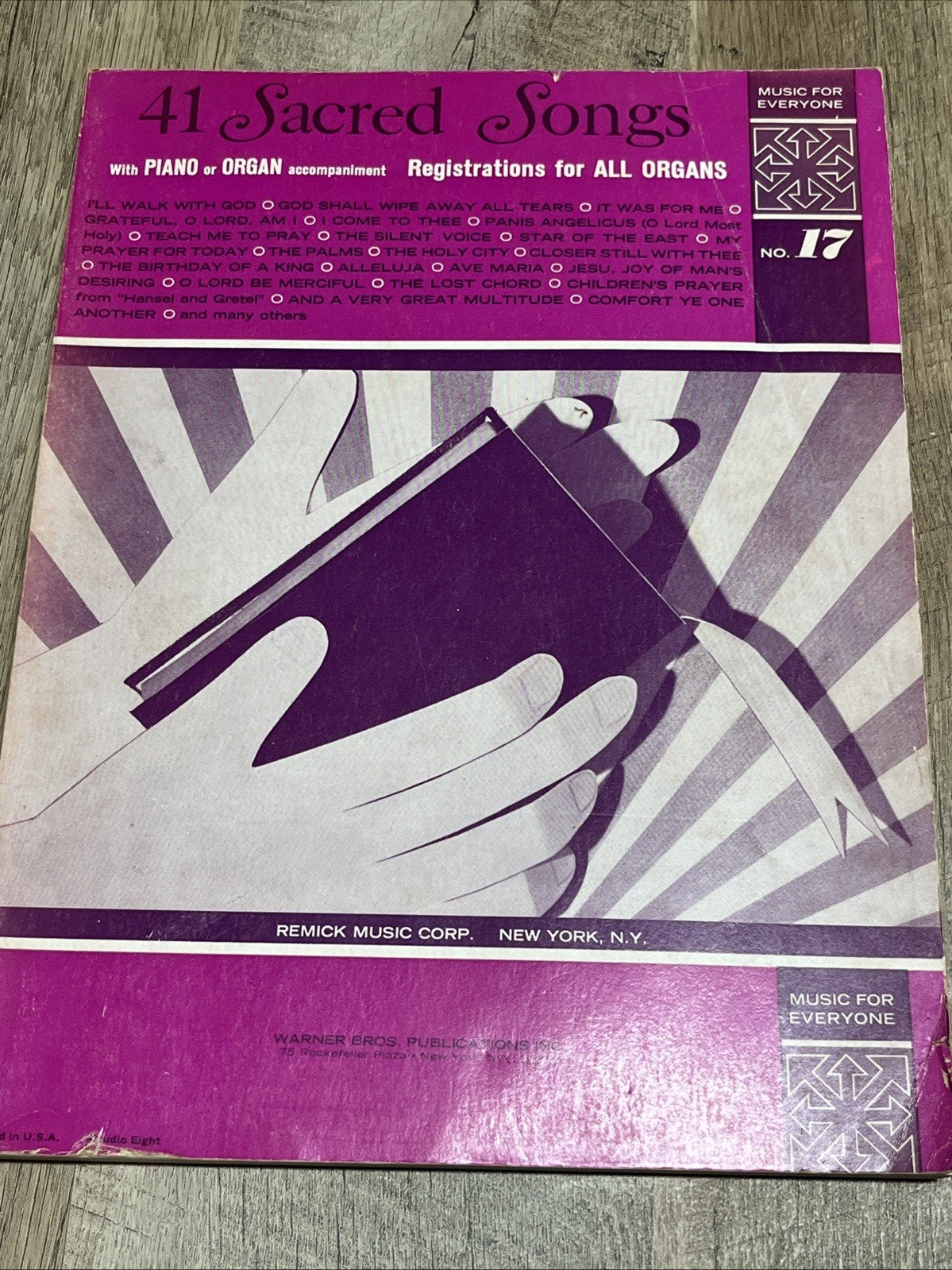 Vintage Sheet Music 41 Sacred Songs with PIANO Or ORGAN 1958