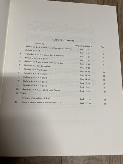 SALAMON ROSSI SINFONIE, GAGLIARDE 1607-1608 VOL. II  Five ( Or Three ) Part