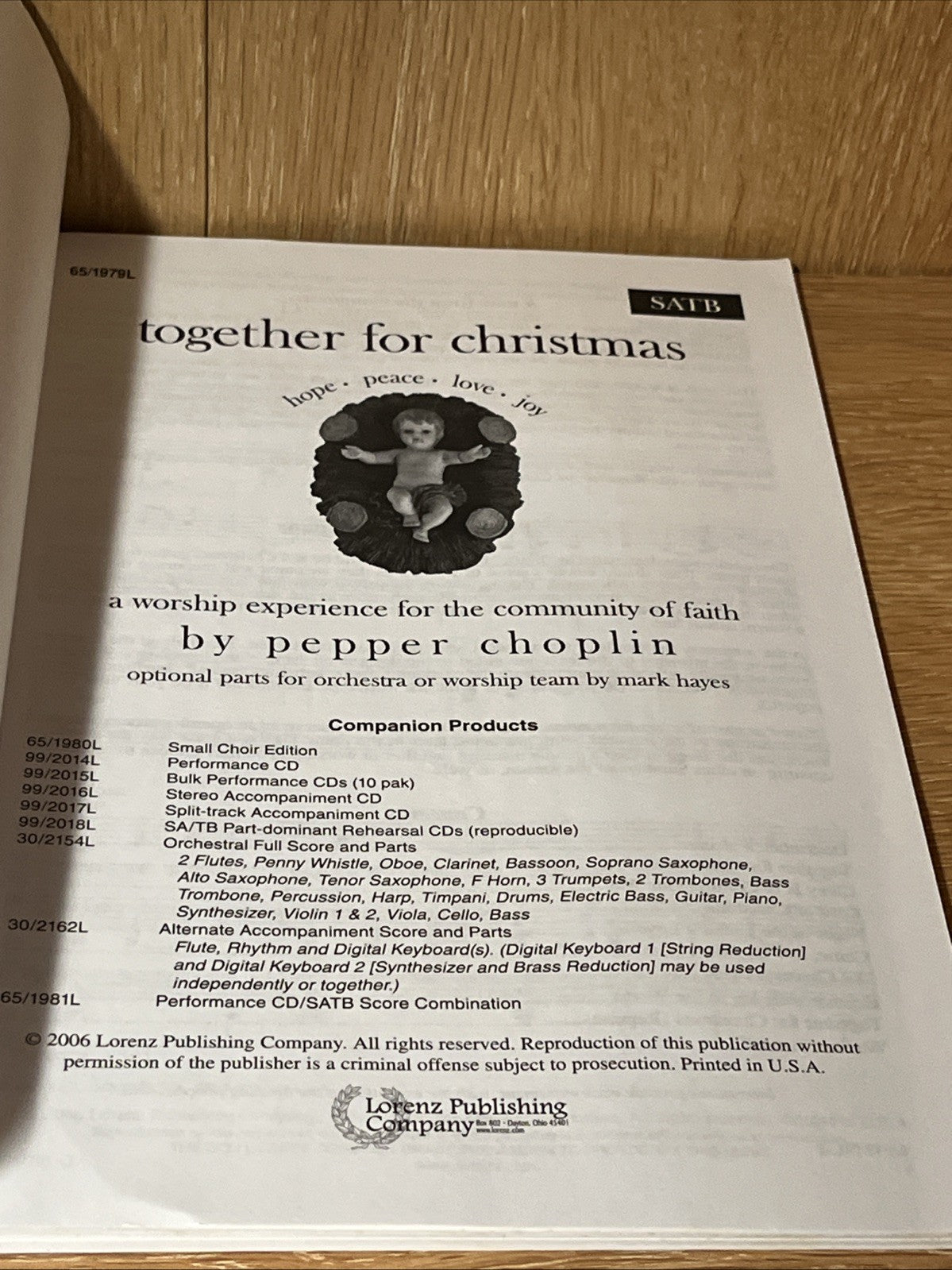 Lot of 10 Together for Christmas A Worship Experience for the Community of Faith