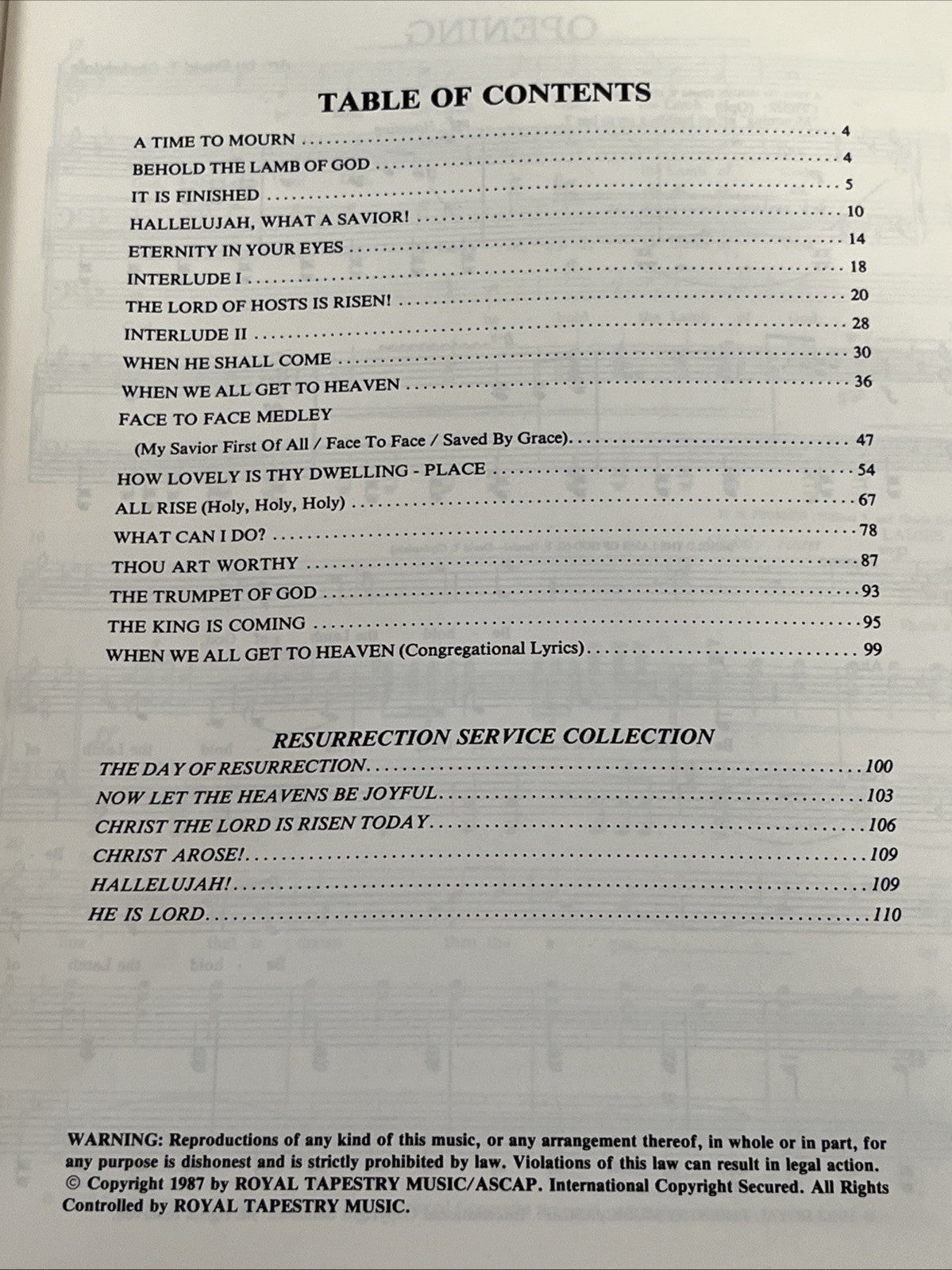 Lot of 10 Thou Art Worthy: The Anthem Of Eternity  SATB By David T. Clydesdale