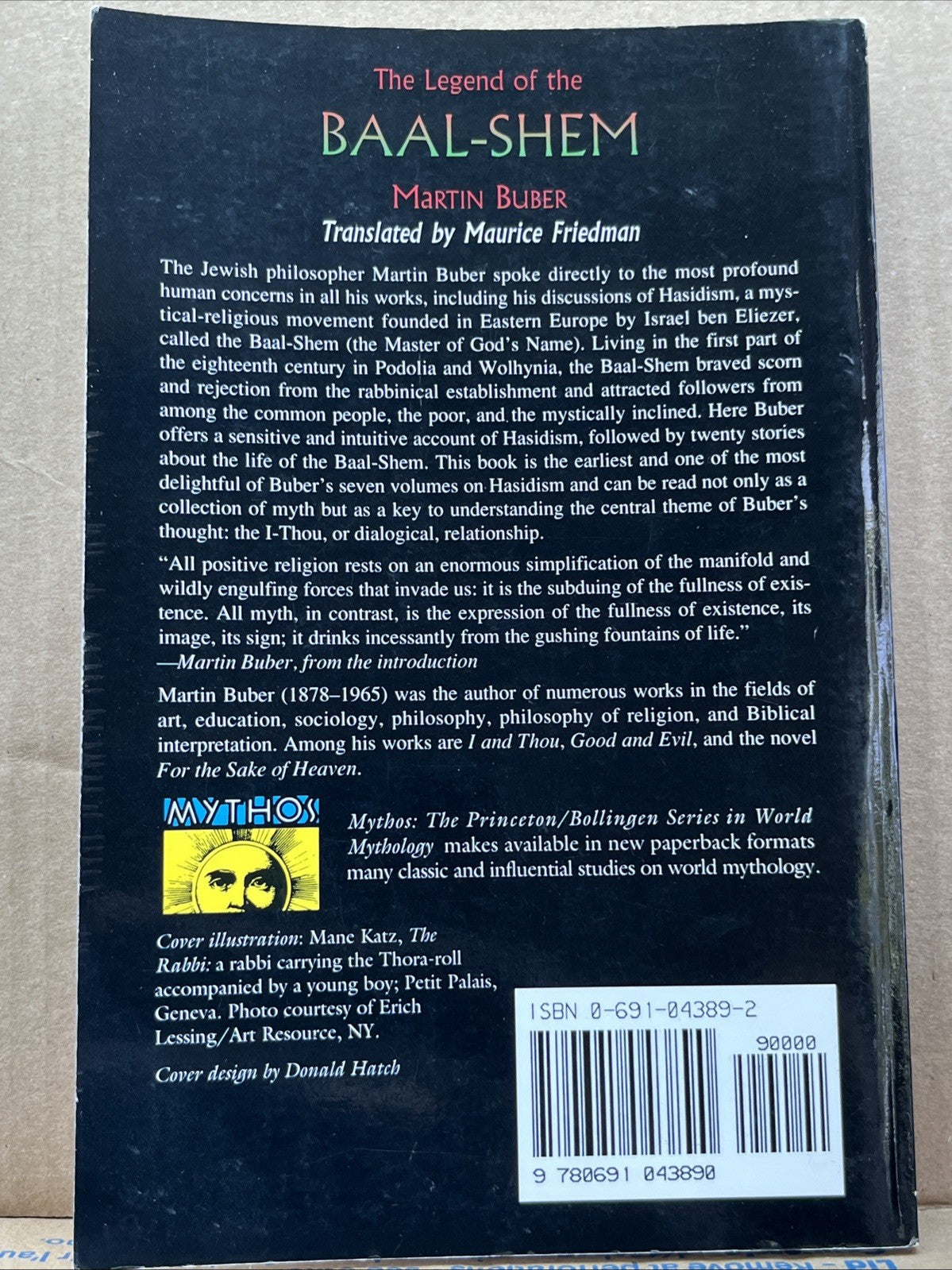 The Legend of the Baal-Shem by Martin Buber (English) 1st Princeton Paperback
