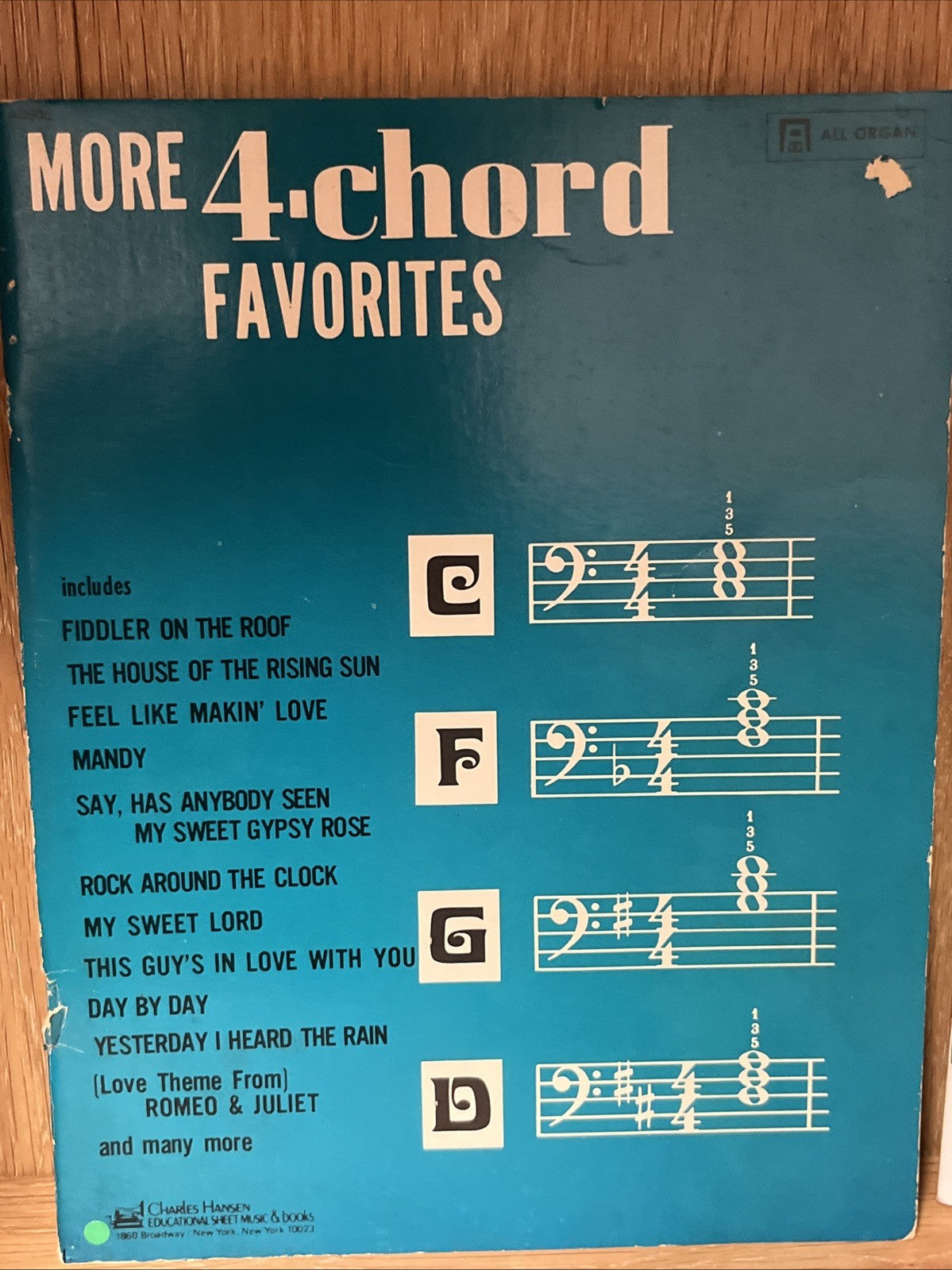 Choral Showcase of Fiddler On the Roof SATB & More 4-Chord Favorites Lot of 2