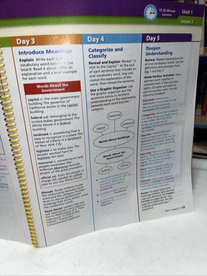 Journeys: Curious About Words Teacher Manual Grade 2 - Spiral-bound - GOOD