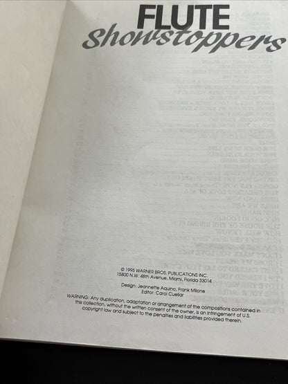 FLUTE SHOWSTOPPERS Sheet music Book 1995