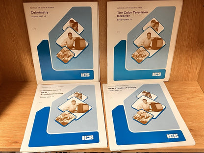 Lot of 13 School of TV and VCR Repair Parts ICS Manuals 1980s