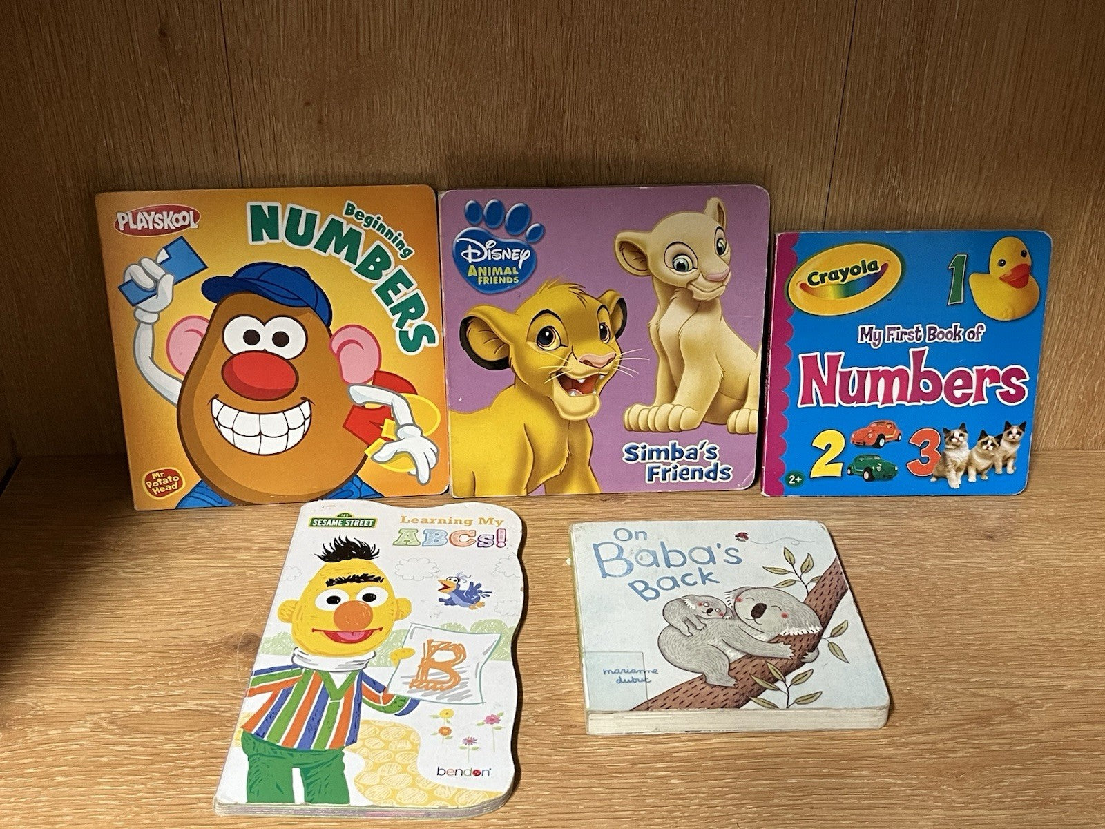 Lot of 5 Story Time Learning Books for Kids Sesame Street,Disney , Playskool..