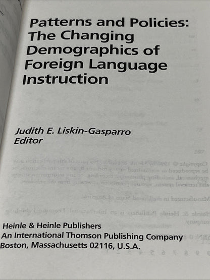 Patterns and Policies :The Changing Demographics of Foreign Language Instruction